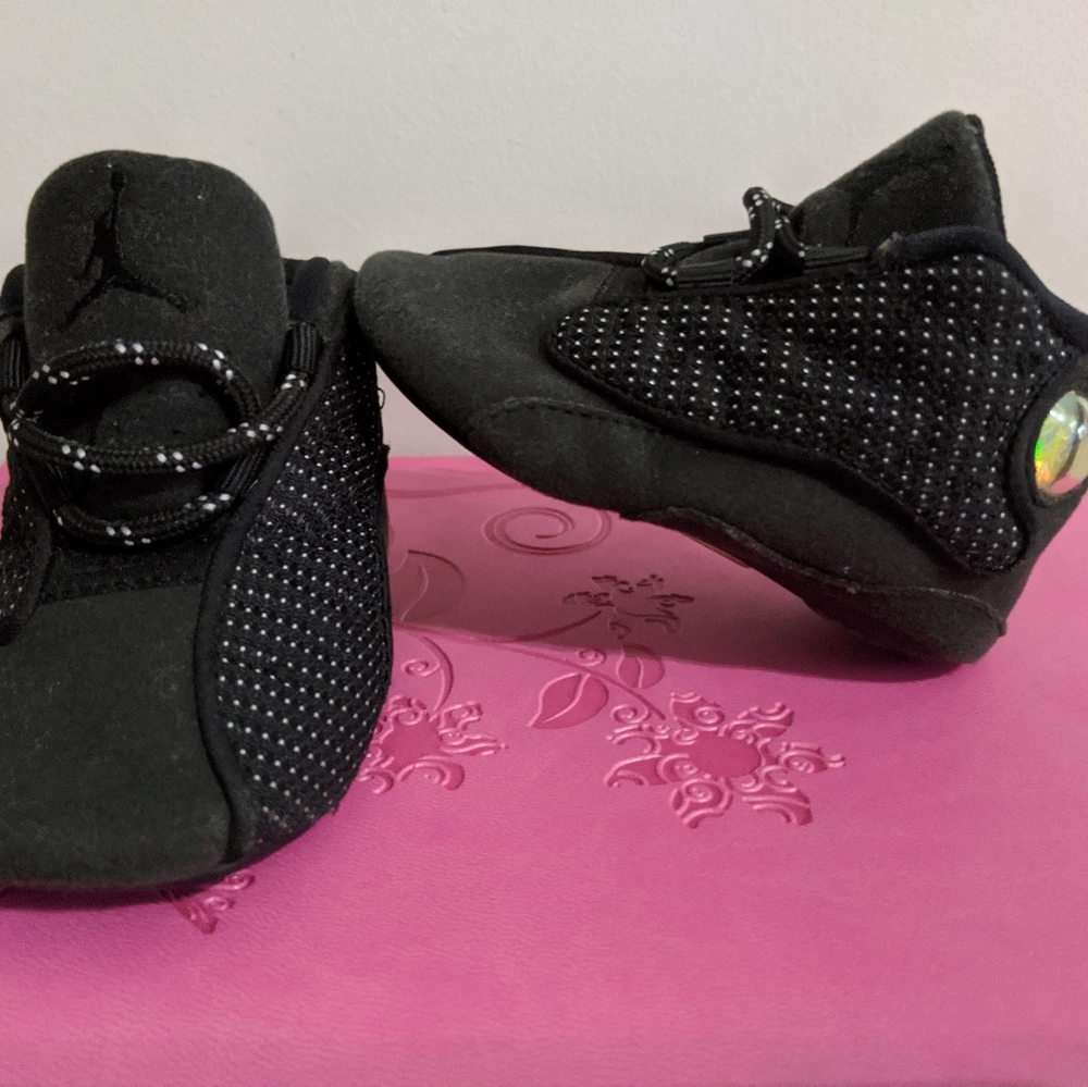 Nike Air Jordan 13 Retro Black Cat Infant Boys Whi